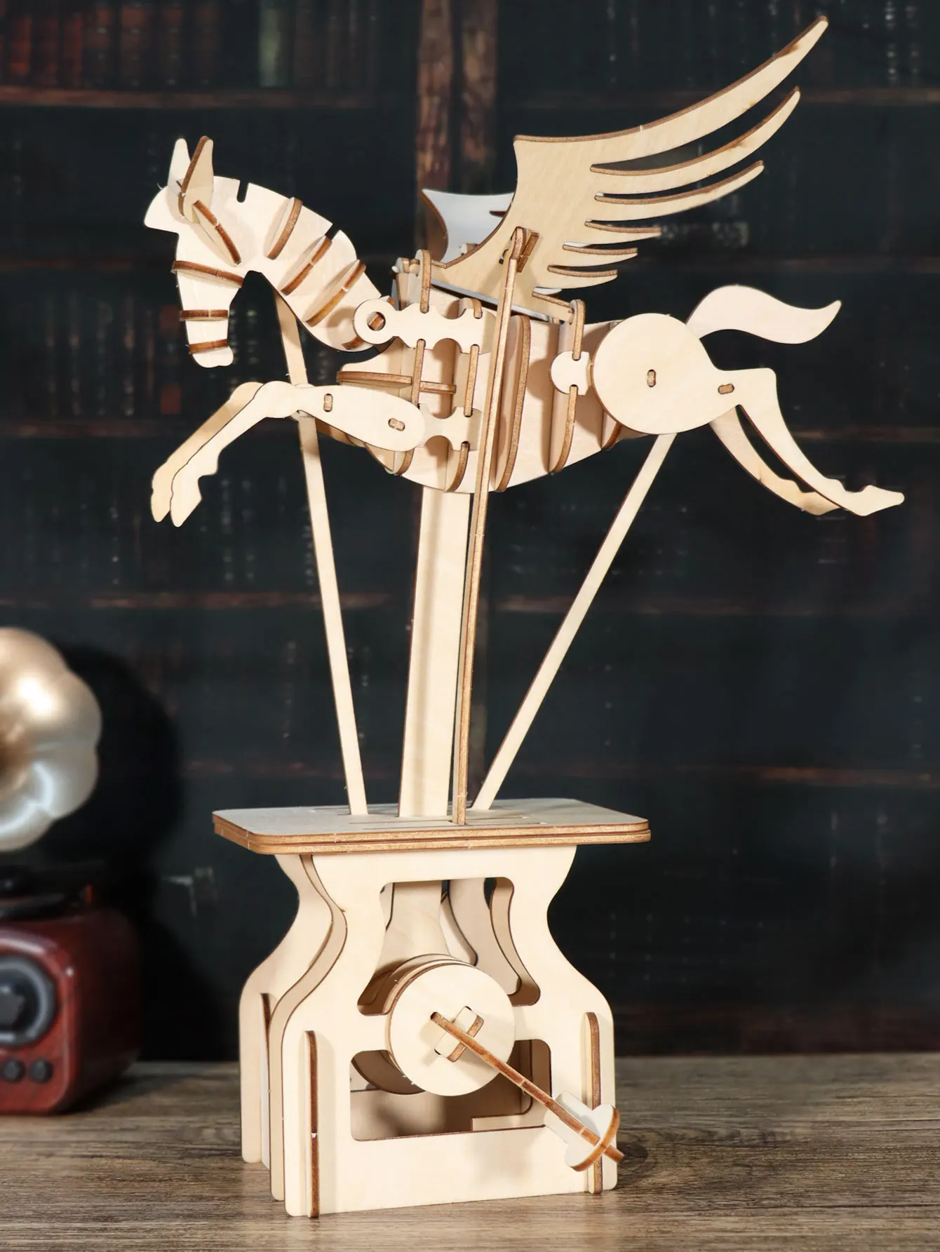 木製の3Dペガスパズル,手作りの工芸品,アセンブリキット,クリエイティブな装飾,誕生日,クリスマスプレゼント