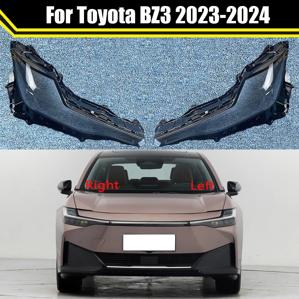 Auto Case Headlamp Caps For Toyota BZ3 2023 2024 Car Front Headlight Lens Cover Lampshade Lampcover Head Lamp Light Glass Shell