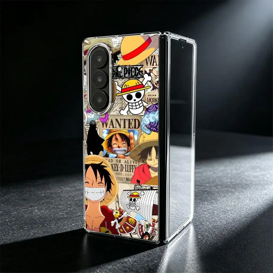 Phone Funda Case for Samsung Galaxy Z Fold 8 Ultra ZFold7 ZFold5 Z Fold 7 6 5 4 3 ZFold4 ZFold3 ZFold6 Anime Monkey D Luffy