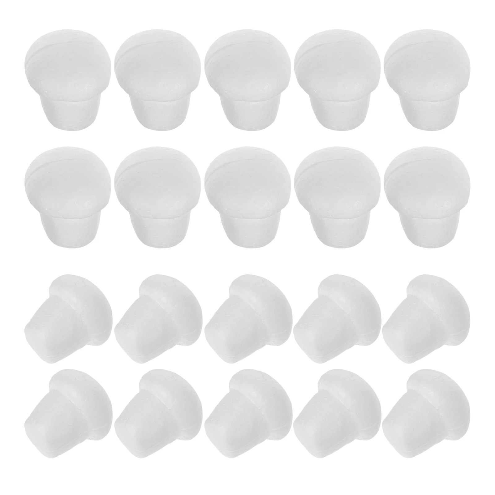 

20 Pcs Foam Mushroom Decoration Cute Ornament for Painting False Decorative Garden House Craft Mushrooms Solid