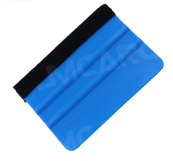 Auto Styling Vinyl Carbon Fiber Window Ice Remover Cleaning Wash Car Scraper With Felt Squeegee Tool Film Wrapping 1 PCS