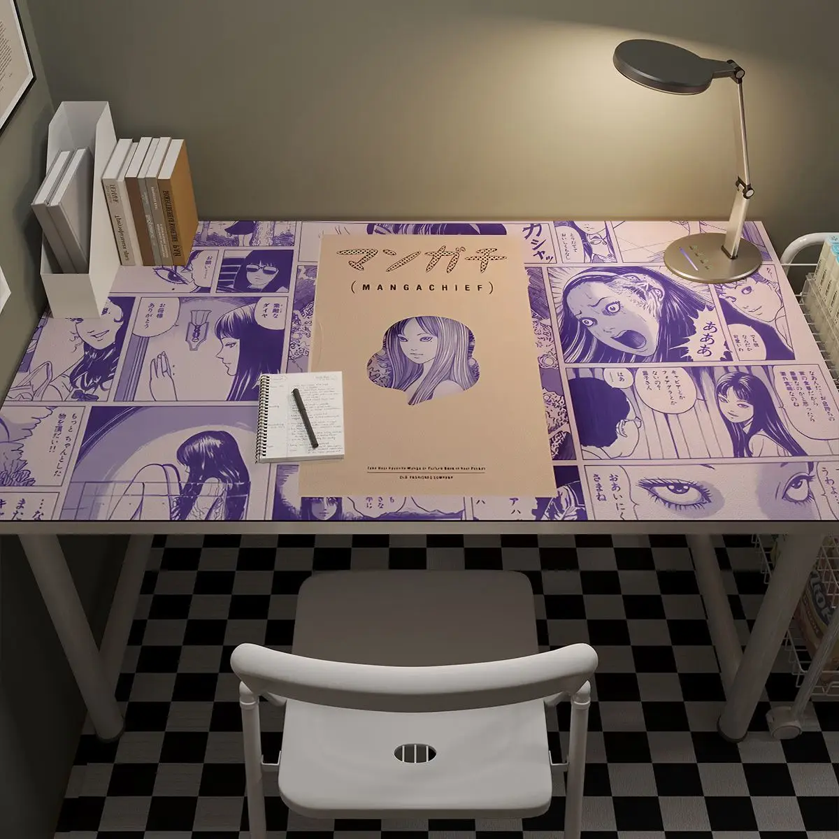 Junji Ito desk mat leather Tomie Kawakami anime mouse pad Large Thrilling Waterproof laptop mouse carpet xxl mousepad image 6