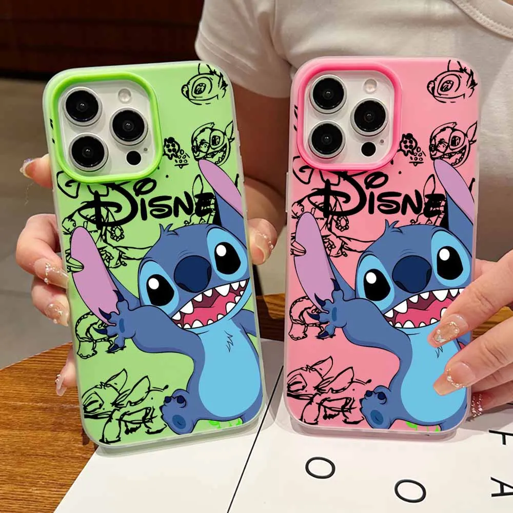 ديزني غرزة الأزياء للصدمات سيليكون ماتي لون الحلوى جراب هاتف ل ممن لهم Reno14 Reno13 Reno12 Reno11 Reno10 F برو 4G 5G #2