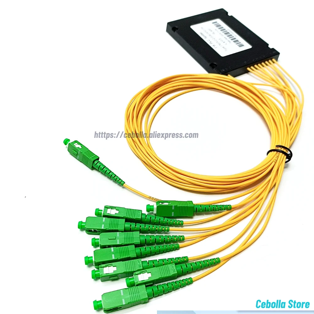 1X8 SC/APC PLC 0,9 mm 1 m SC/APC Glasfaser-Splitter SM Single Mode G657A1 PVC FTTH Glasfaser-Splitter