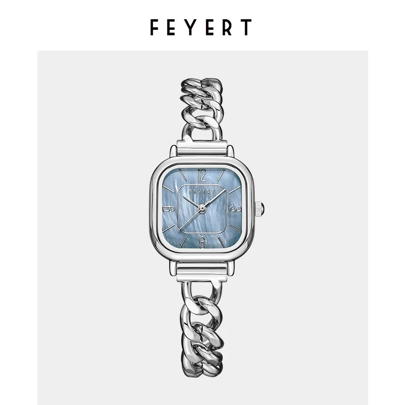 

FEYERT Women's watch gift student quartz watch fashion light luxury watch female niche small square watch bracelet watch