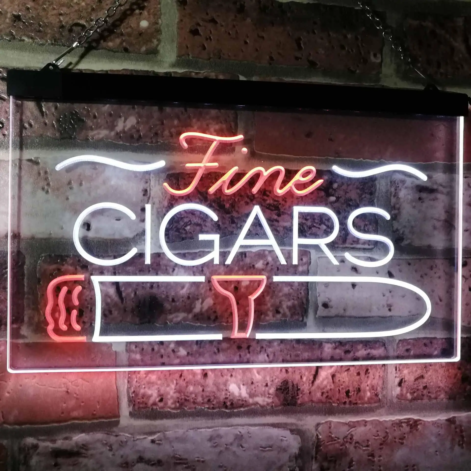 Fine CIGARS Dual Color Led Neon Sign st6-i2510