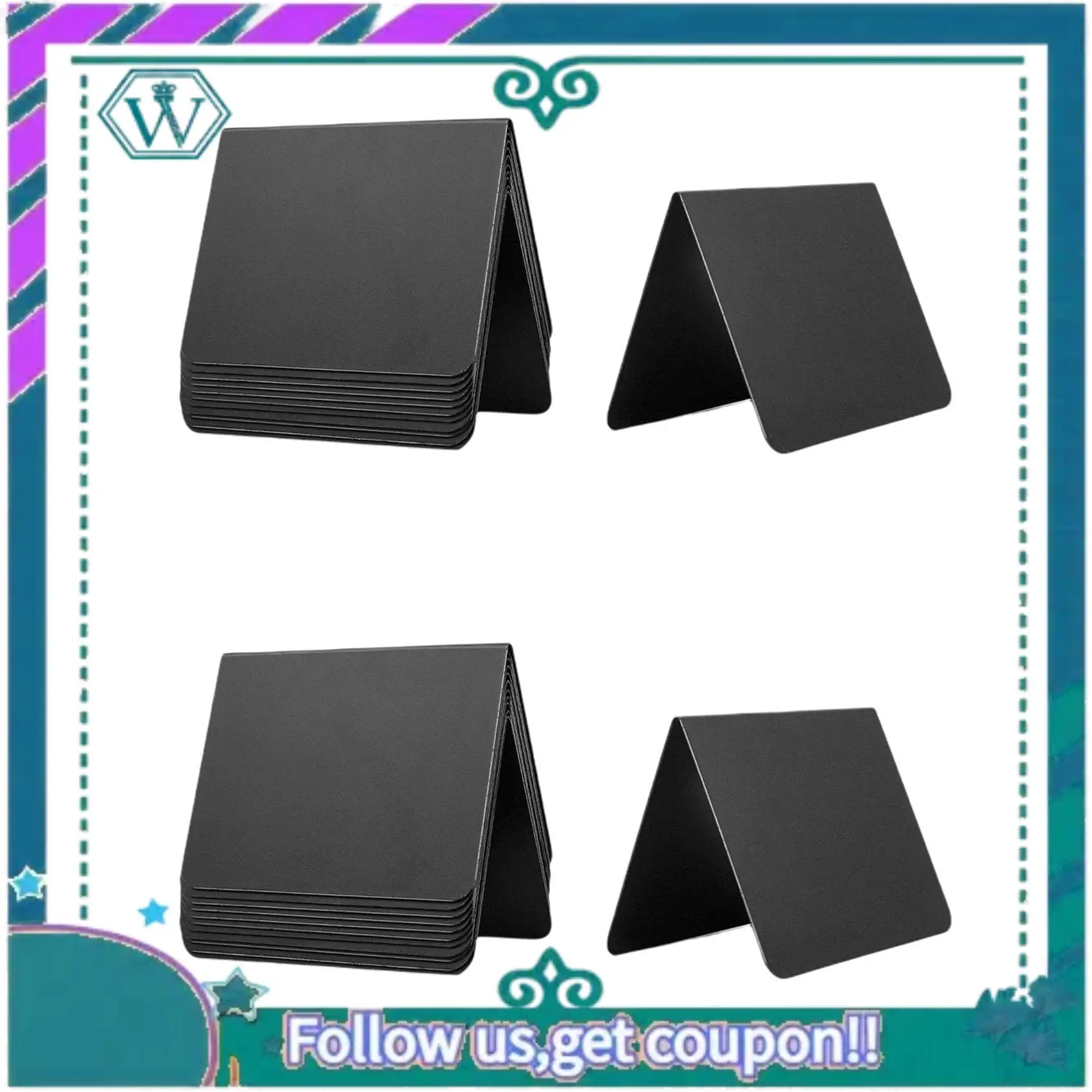 A75Q-24 PCS Mini Chalkboard Signs 4X3inch Small Chalkboard Chalk Sign Food Labels For Party Buffet Tables ,Easy To Write