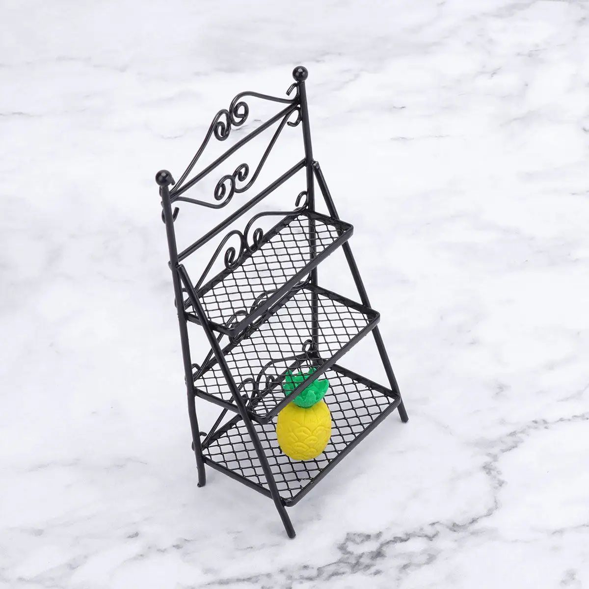 

1Pcs Mini House Shoe Rack Metal Miniature Storage Shelf Flower Pot Stand Decor for Kids Room Indoor Outdoor