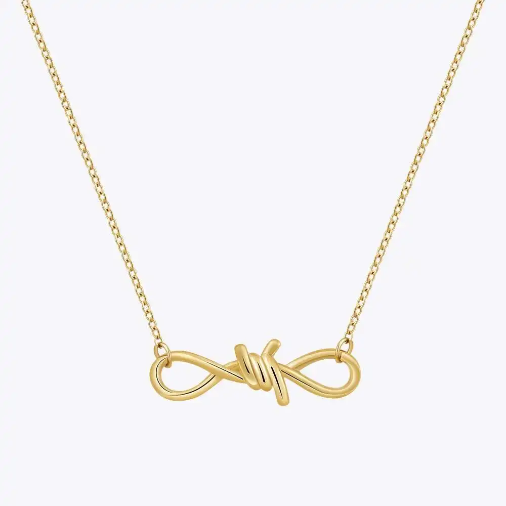 ENFASHION Collar Plant Thorns Pendant Necklace For Women's Stainless steel 18K Plated Gold Fashion Simple Dating Jewelry P243471