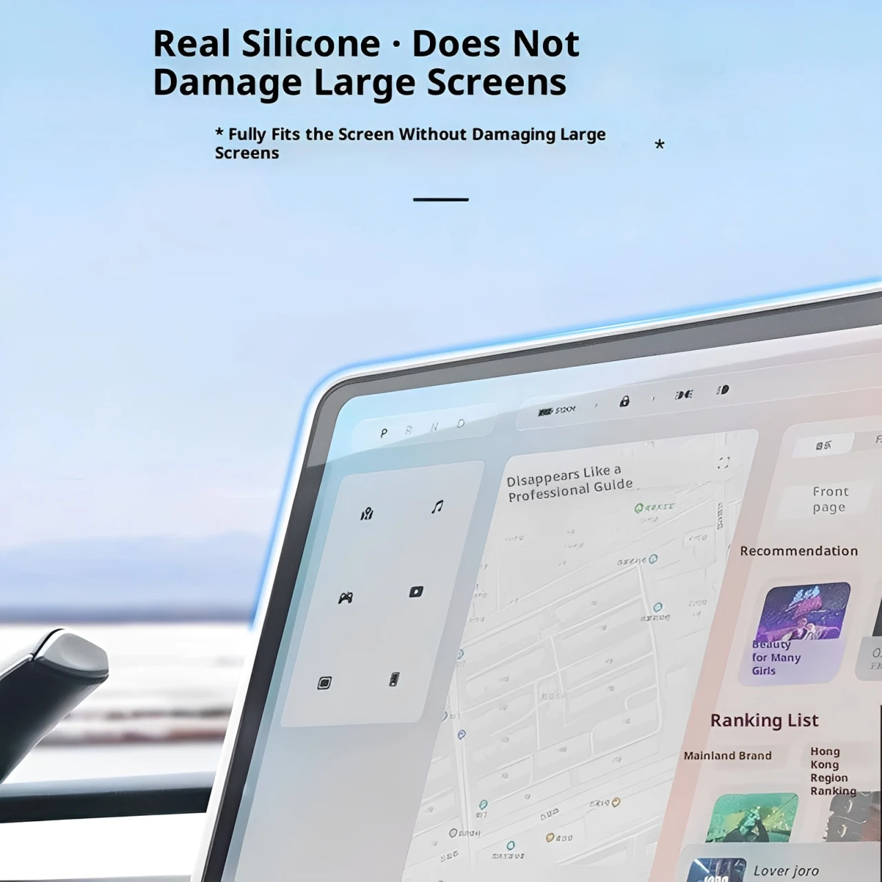 سيليكون واقية الإطار حافة غطاء لشيري Jaecoo 7 J7 J8 phev 2023 2024 التحكم المركزي عرض الملاحة واقي للشاشة #3