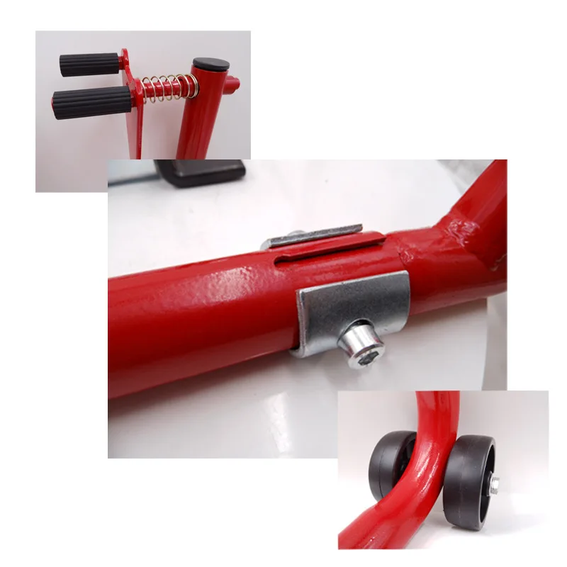 Motorcycle maintenance lifting bracket A pair of combined tool racks for tire repair and maintenance lifting bracket.