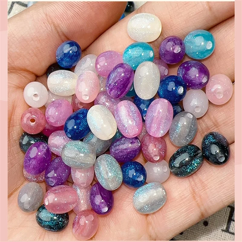 8x11MM Mermaid Starry Sky Grape Beads Acrylic Spacer Beads Handmade For DIY Jewelry Making Charms Bracelet Necklace Accessories