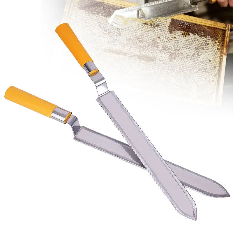 Stainless Steel Honey Uncapping Knife Plastic Handle Large Z-Knife Double Tooth Beekeeping Supplies Beehive Tool