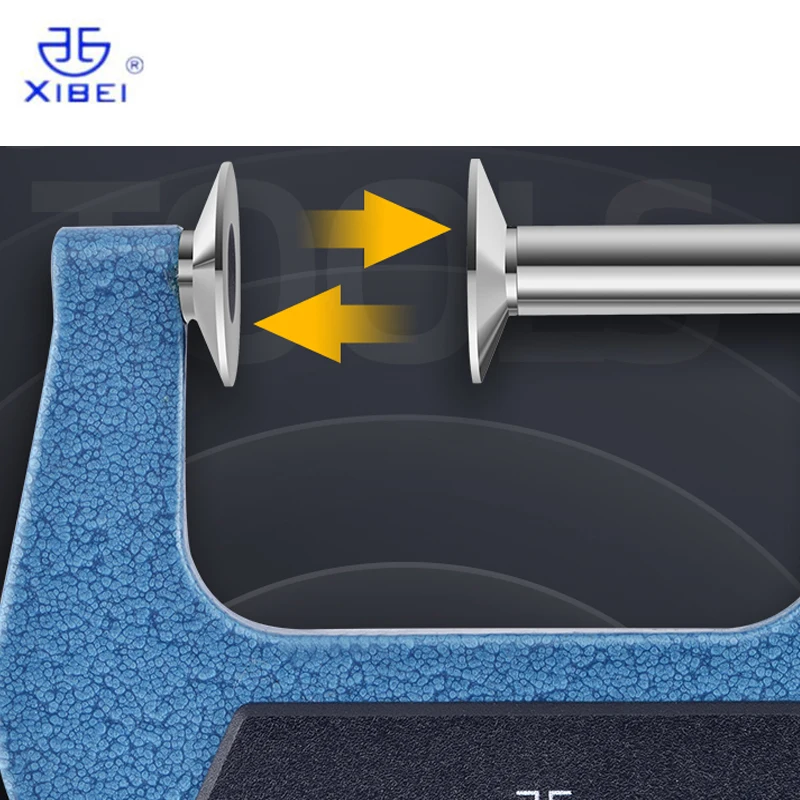 Disc Micrometer 0-25mm/0.01 Outside Micrometers for Length Gear Teeth and Paper Thickness Gauge Measuring Tool