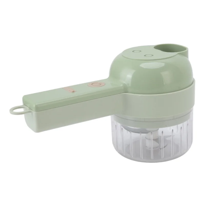 

Garlic Chopper Handheld USB Charging Open Feeding Port Waterproof Body Stainless Steel Blade Food Chopper