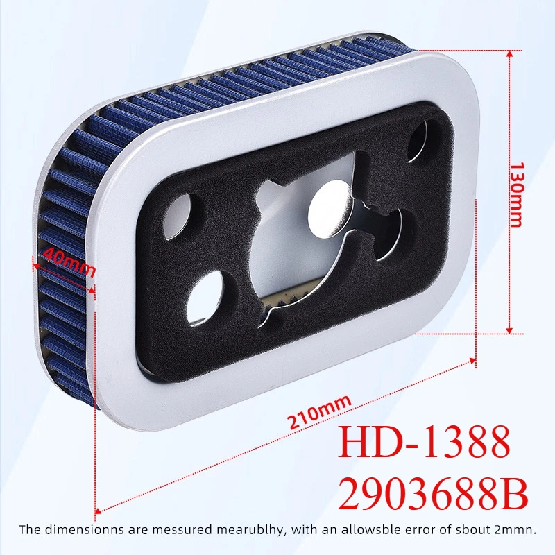 

2903688B Air Filter Cleaner HD-1388 for Har/ley David/son LH1200 Anniversary XL1200C Sportster Custom XL883C XLH883 XLH1200