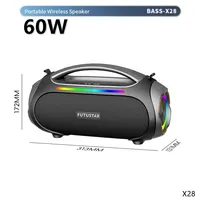 Outdoor Camping Waterproof Big Speakers RGB Light Party Box HIFI Music Stereo Wireless Subwoofer Bluetooth Speaker With Handle