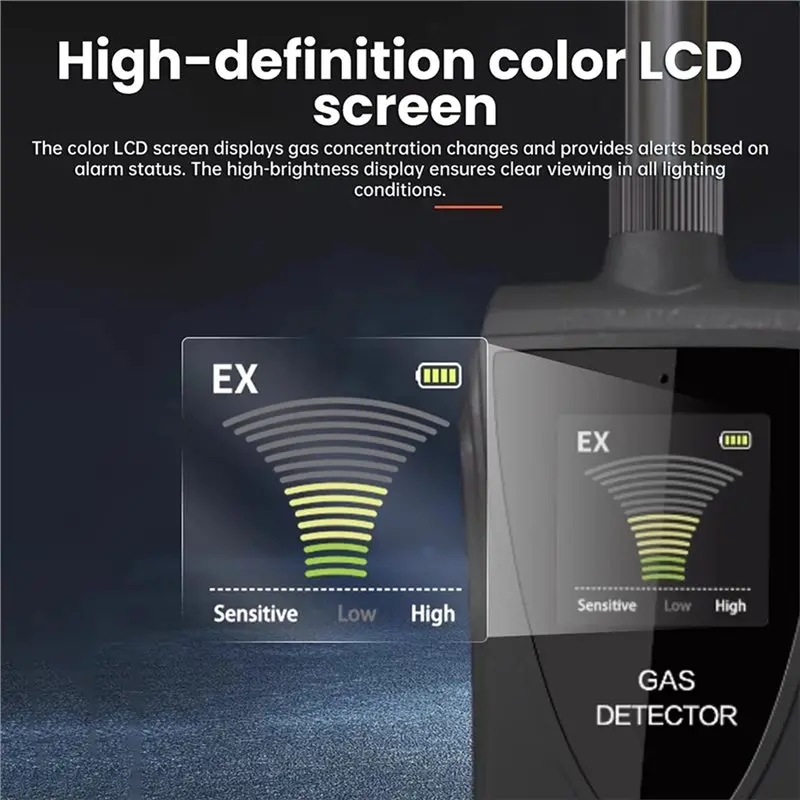 【NECESSITY】Combustible Gas Leak Detector Analyzer Tool With Audible Visual Alarm For Methane LPG Natural Gas Detection