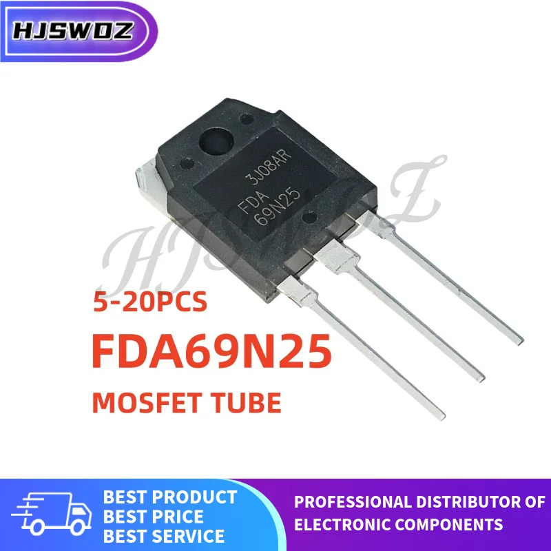 5-10-20 peças novo tubo de efeito de campo mosfet fda69n25 fda 69n25 TO-3P em estoque