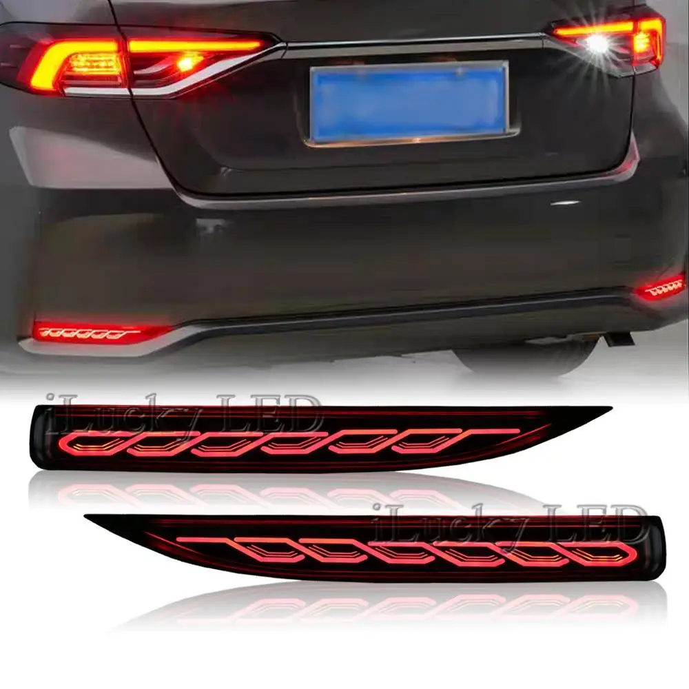

Car LED 12V Rear Bumper Fog Lamps For Toyota Corolla 2019 2020 2021 Brake Light Turn Signal Backup Reflector Lamp Taillights