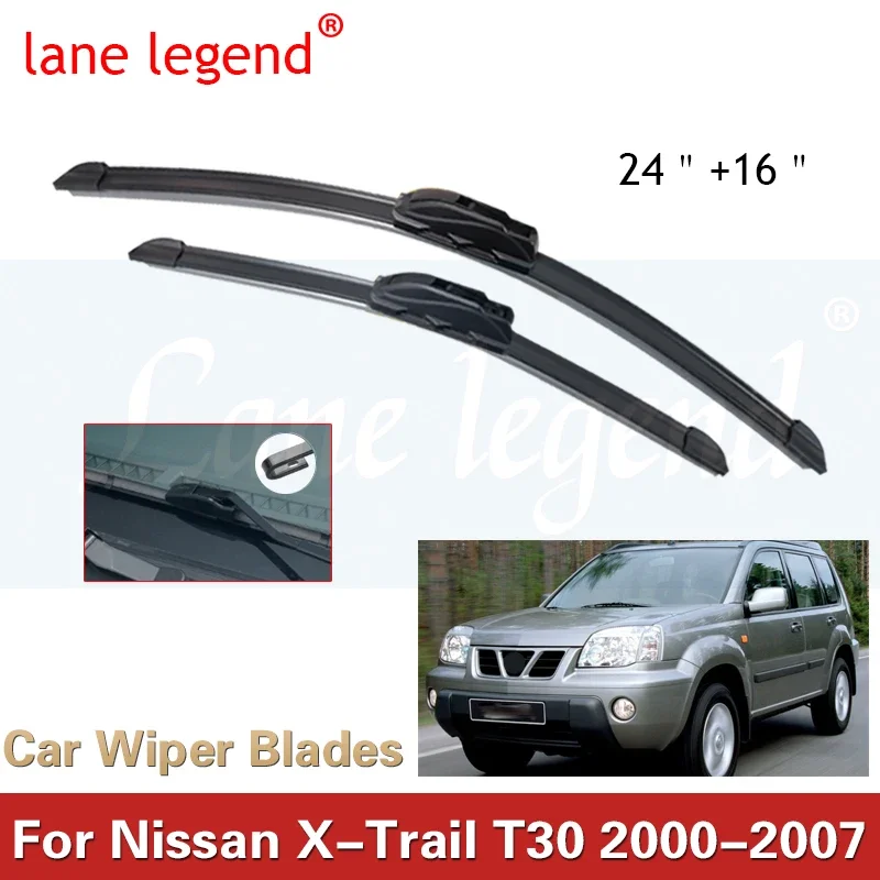 

Car Wiper Front Wiper Blades Set For Nissan X-Trail T30 2000 - 2007 Windshield Windscreen Window Brushes 24"+16" 2004 2005