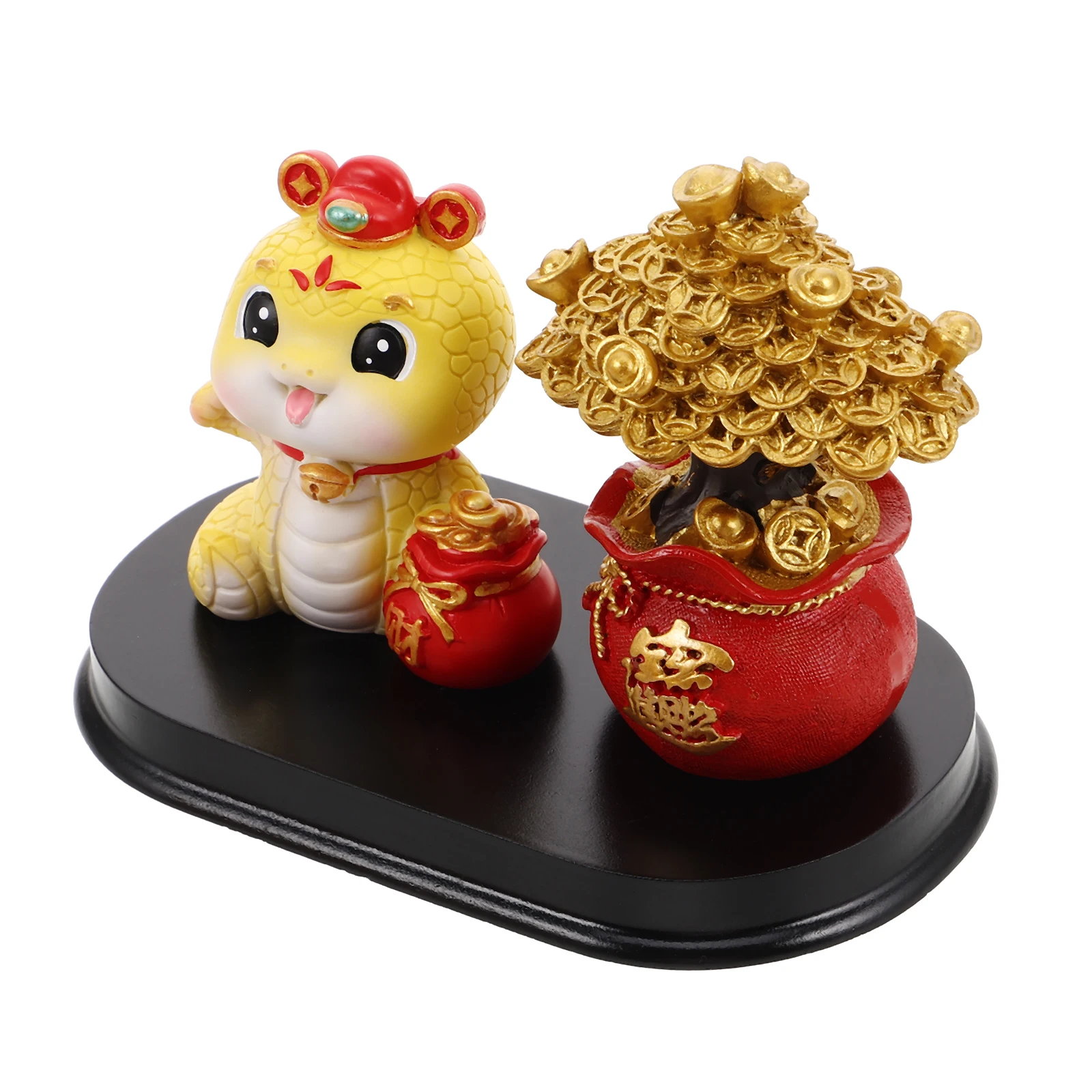 

Money Tree Home Decor Resin Coin Tree Chinese Fortune Coins New Year Dragon Desk Snake Ornament Prosperity Wealth Blessings Car