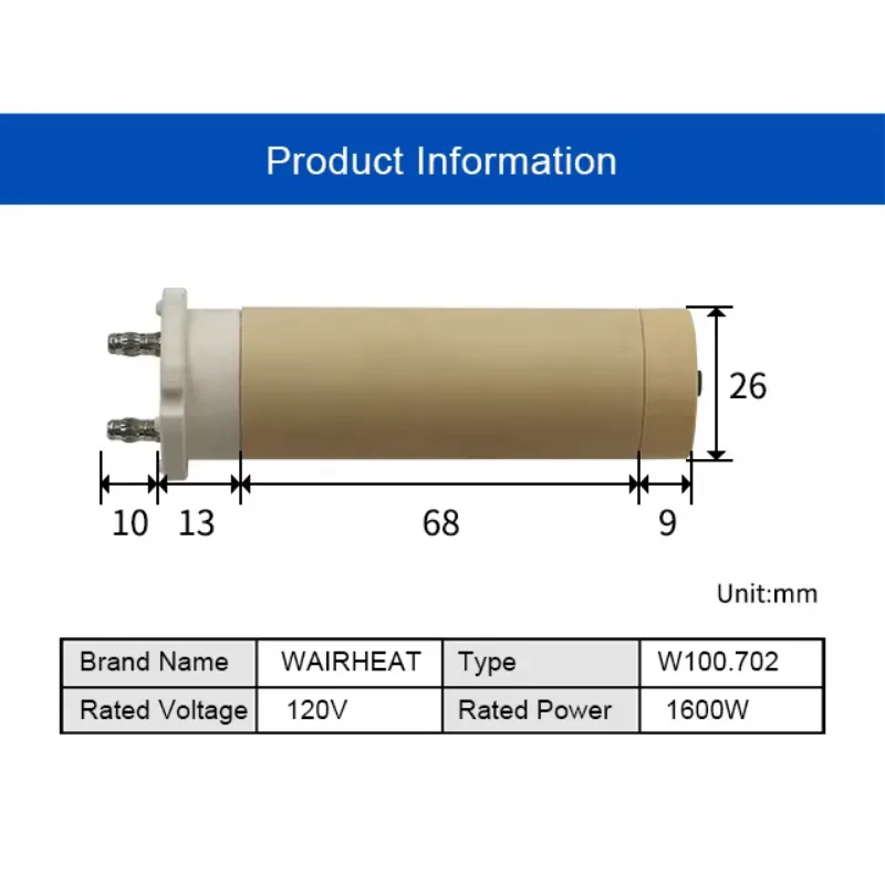 Heating element 120V 1600W 100.702 for T Riac S TRIAC at Handhold  Hot Air G-