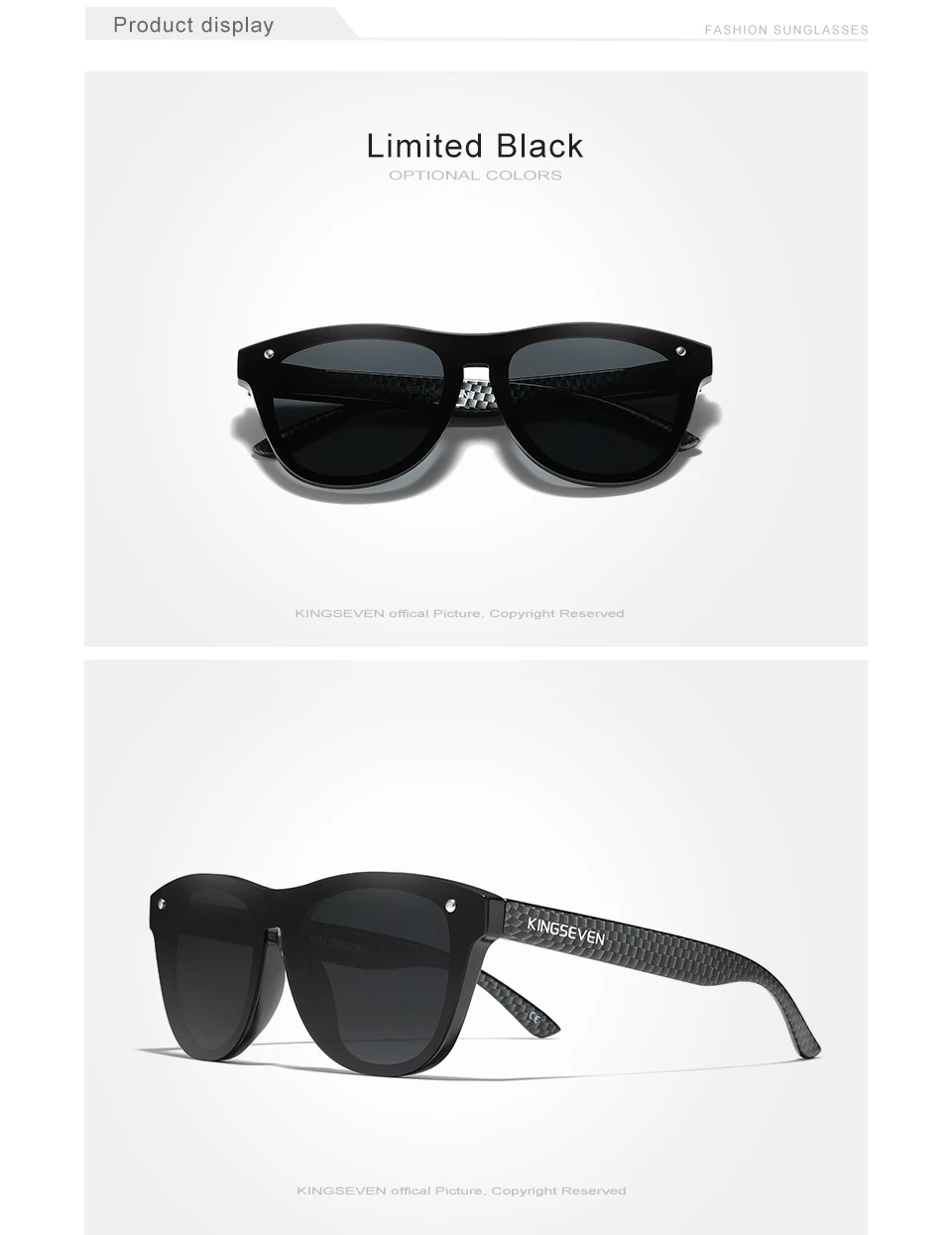KINGSEVEN Neue Marke Design frauen Gläser TR90 Polarisierte Sonnenbrille Männer Retro Sonnenbrille Sonnenbrille Herren – Detail 4