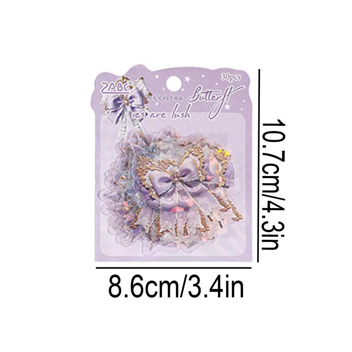 30pcs Vintage Bow Pattern PET Stickers,waterproof Decorative Stickers,for Decorating Journals Scrapbooks,a Gift To Give To Frien