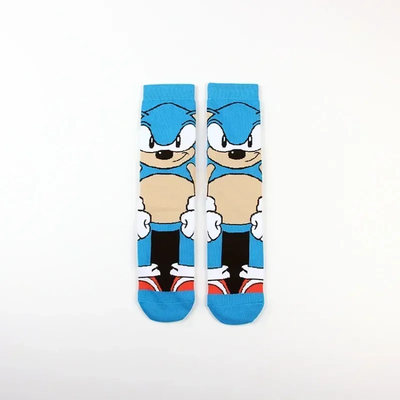 Cartoon Anime Sonics The Hedgehog Socks Mid-tube Breathable Sweat-absorbing Deodorant Casual Socks Christmas Birthday Gifts