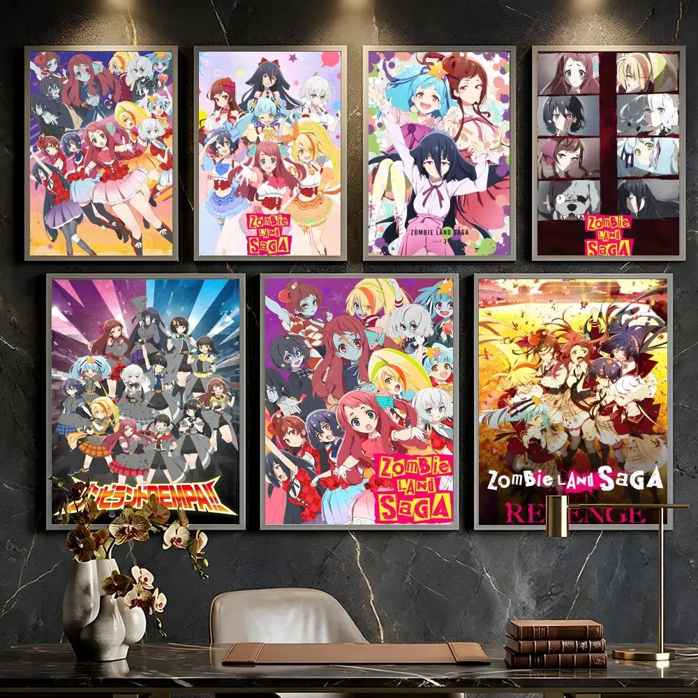 Z-Zombie L-Land S-Saga Anime-Poster – HD – selbstklebende, wasserfeste, hochfeste, universelle Wanddekoration