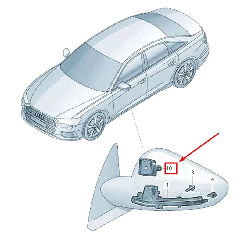 1 Paar Rijstrook Wijzigen Assisteren Waarschuwingslicht Lh & Rh Voor A6 Avant C8 A7 Sportback A8 E-Tron Gt 4n2949145 4n2949146