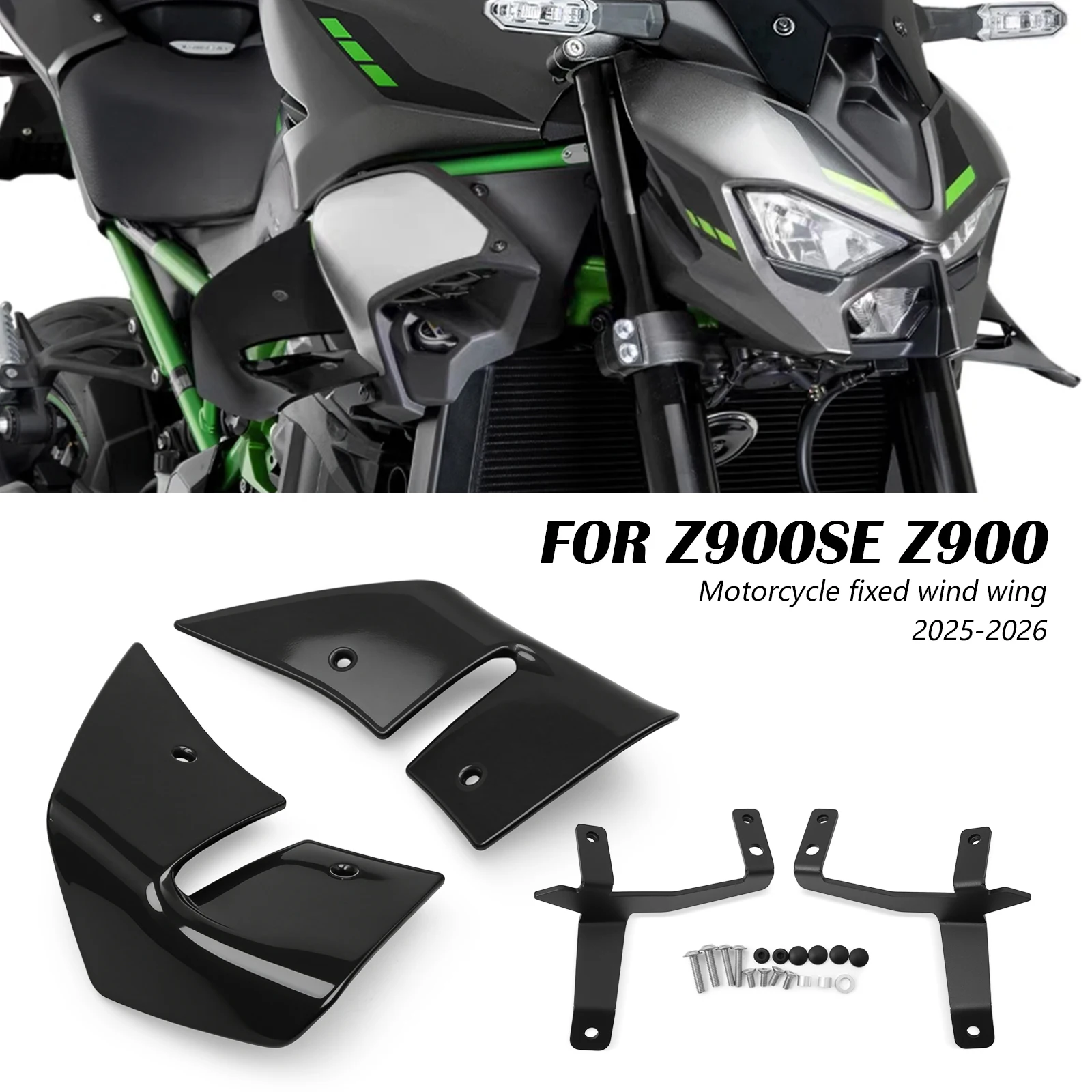 Image of Z 900 SE Seiten-Abtriebsspoiler Verkleidungsflügel Motorrad Naked Front Aerodynamischer Windflügel für KAWASAKI Z900 Z900SE 2025 2026