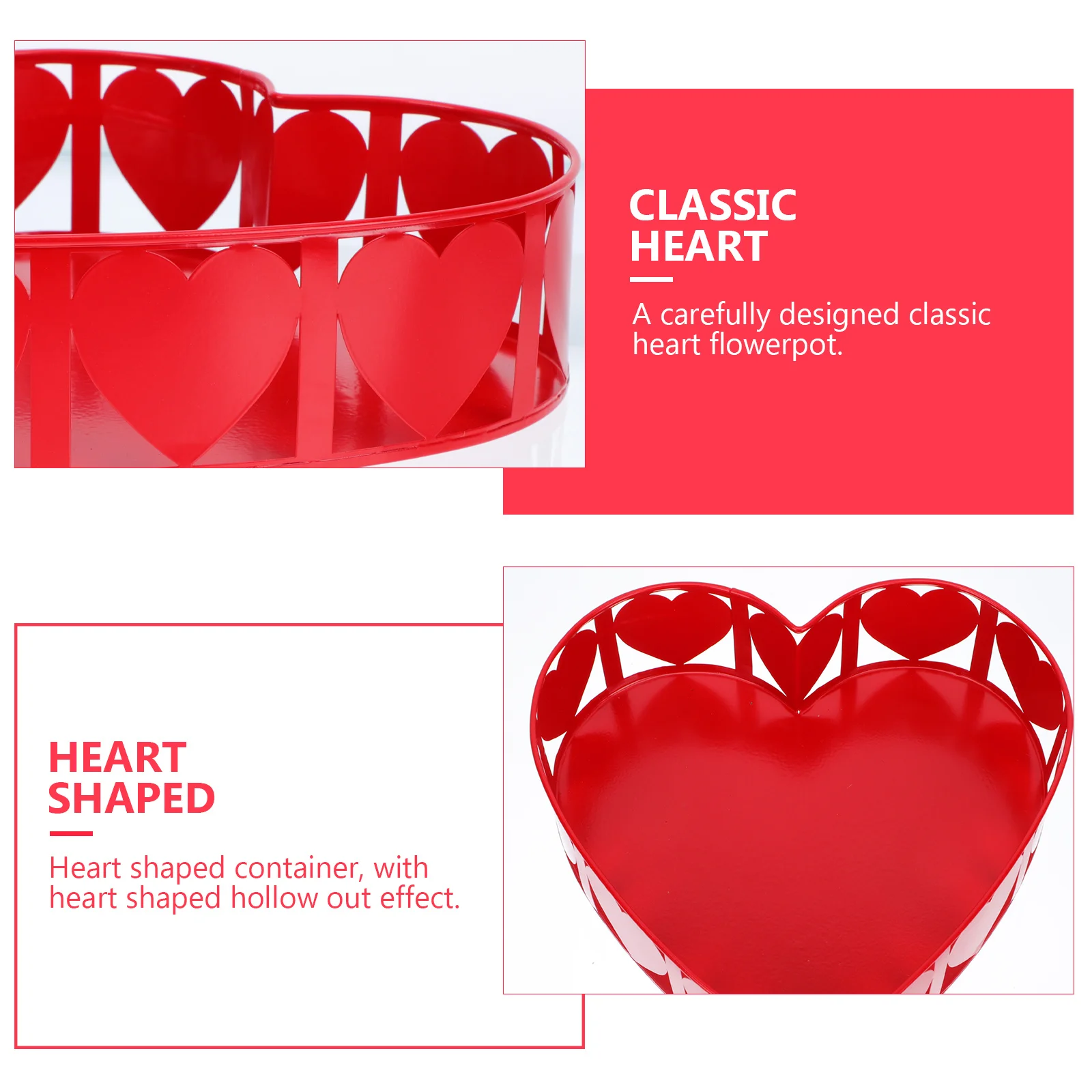 

Hollow Heart Flowerpot Classic Design Garden Planter Table Decoration For Dried Flowers Succulent Plants Pot Desktop Organizing