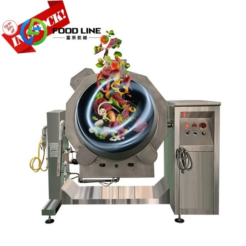 

Automatic Self Cook Robot Cafeteria Drum Rotary Wok Machine for Commercial Food Processing Restaurant Kitchen Customized