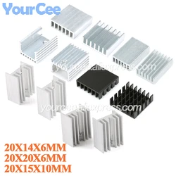20pcs/5pcs Heatsink 20*20*6mm 20*14*6 20*15*10MM Silver Radiator Cooling Fin Aluminum Cooler Heat Sink 20X15X10 20X20X6mm