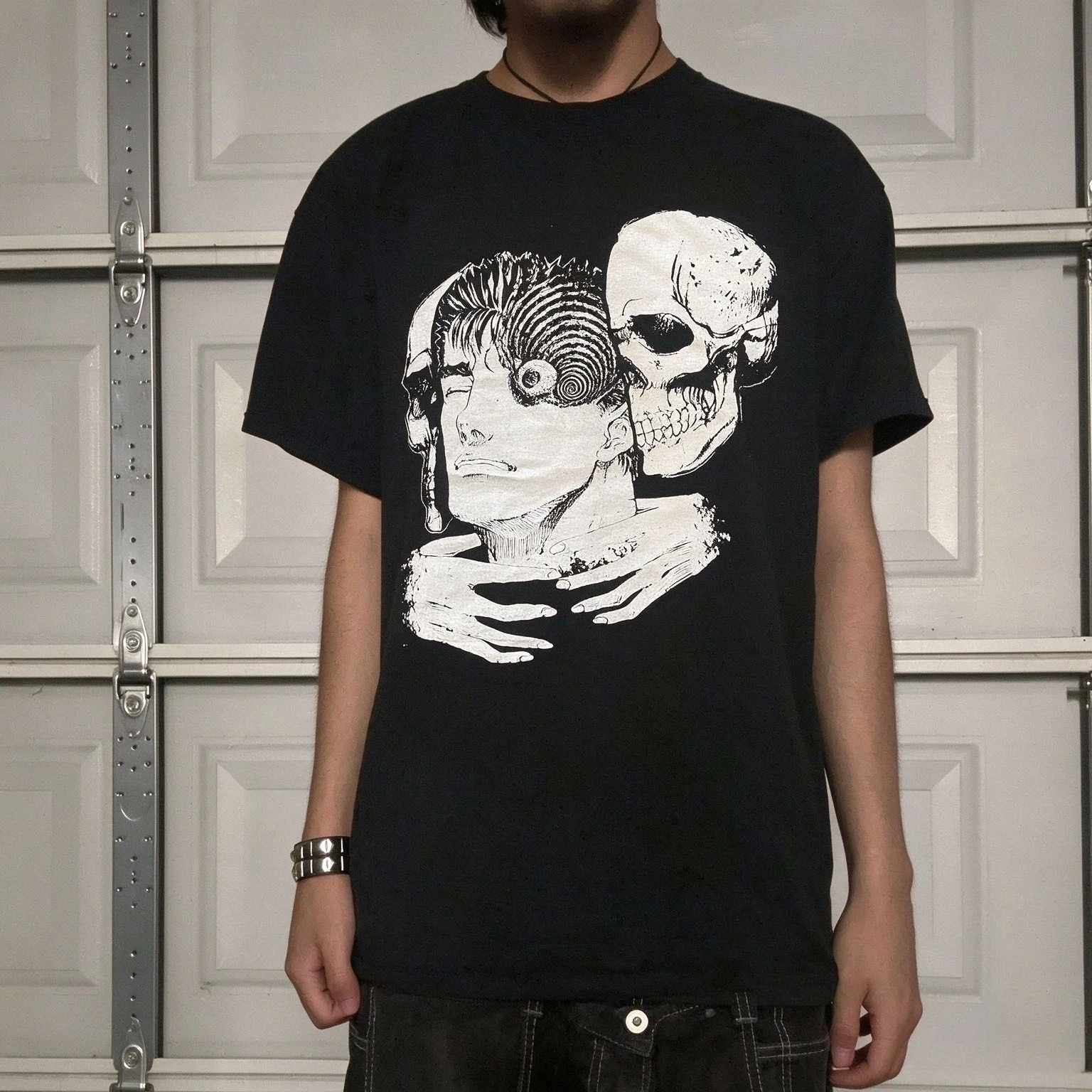 T-shirts featuring Gothic-style prints, millennial style, Harajuku style, '90s retro punk style, loose and oversized, unisex