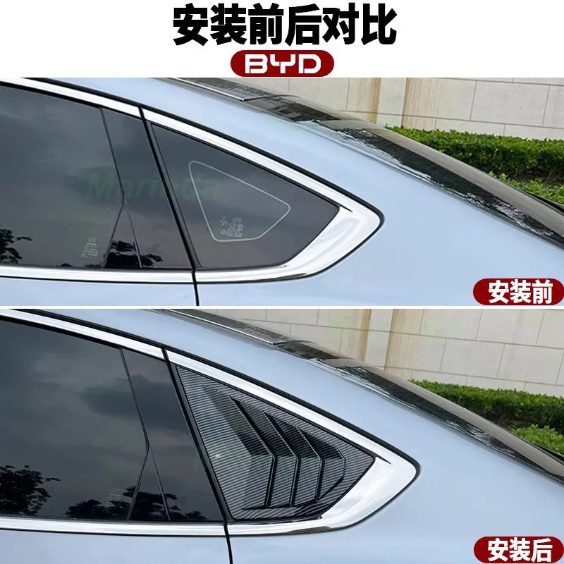 Car Quarter Window Shutter Trim for BYD Destroyer 05 DMI 2024 Louver Shape Cover Decoration Protector Exterior Accessories