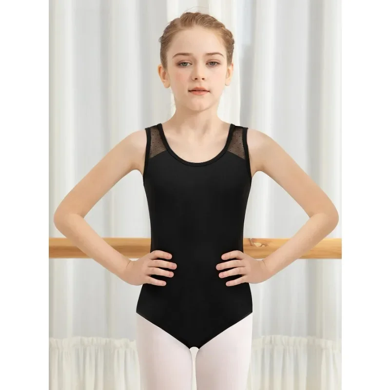 Girl's Ballet leotard Toddler Star Mesh Neckline Dance Gymnastic Outfits  with Fully Lined Front for dance practice