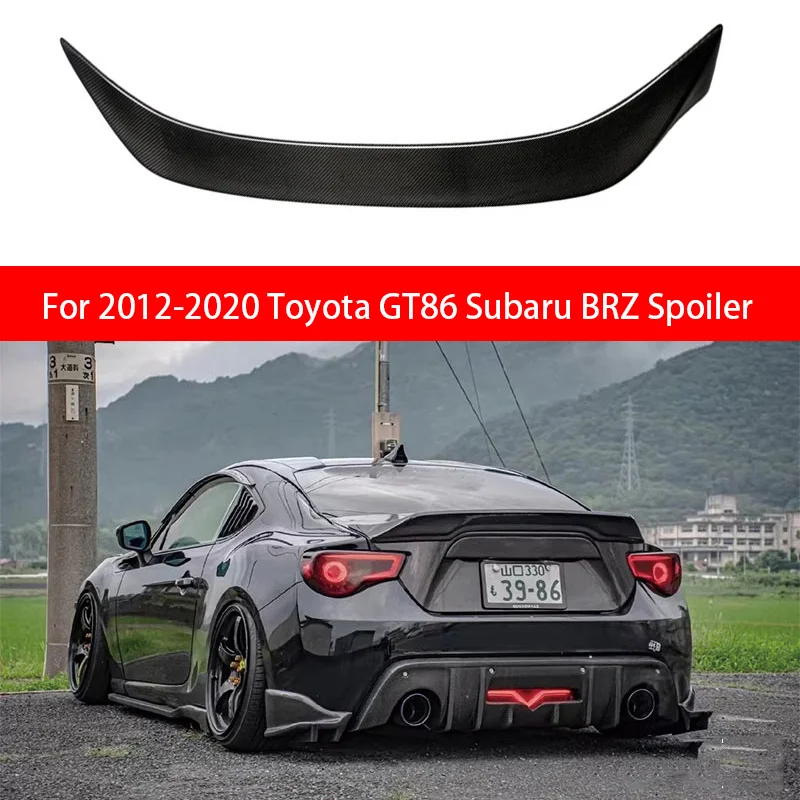 

For 2012-2020 Toyota GT86 Subaru BRZ Rear Case Cover Line Case Cover Spoiler Bright Black Carbon Fiber Car Tail Adjustment Kit