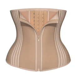 Colombiana Fajas Corset Rib Buckle Zipper Shaping 29 Steel Bones Waist Trainer Latex Reducing and Shaping Girdles for Women