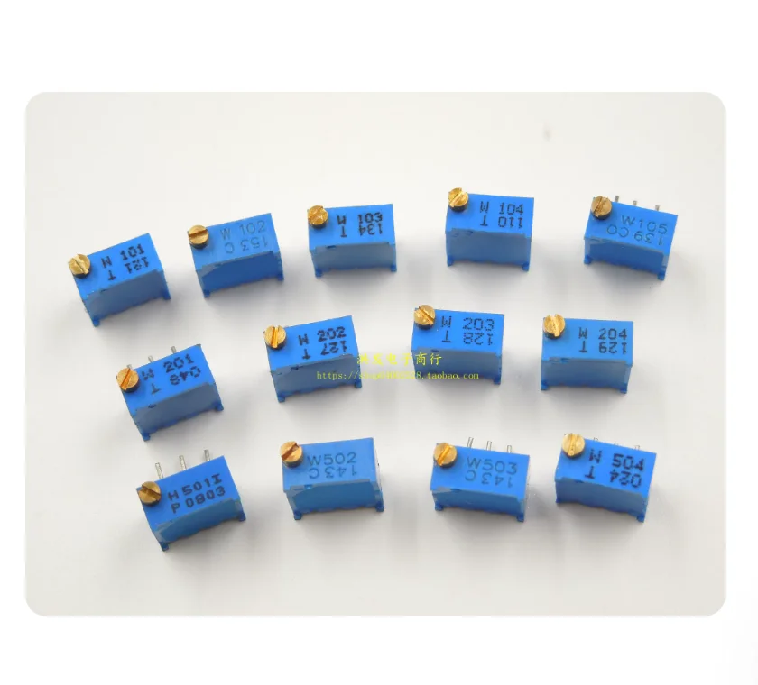 10 values*2pcs=20pcs 1K/10K/2K/5K 3296W Adjustable Resistor Kit  102/103/104/201/202 203/204/501/502/503 SET Potentiometer 200R