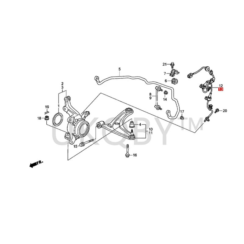 57450SAGH01 57455SAGH01 Suitable for Ho nd a Fi t Si di ABS front wheel sensor Stop sensor