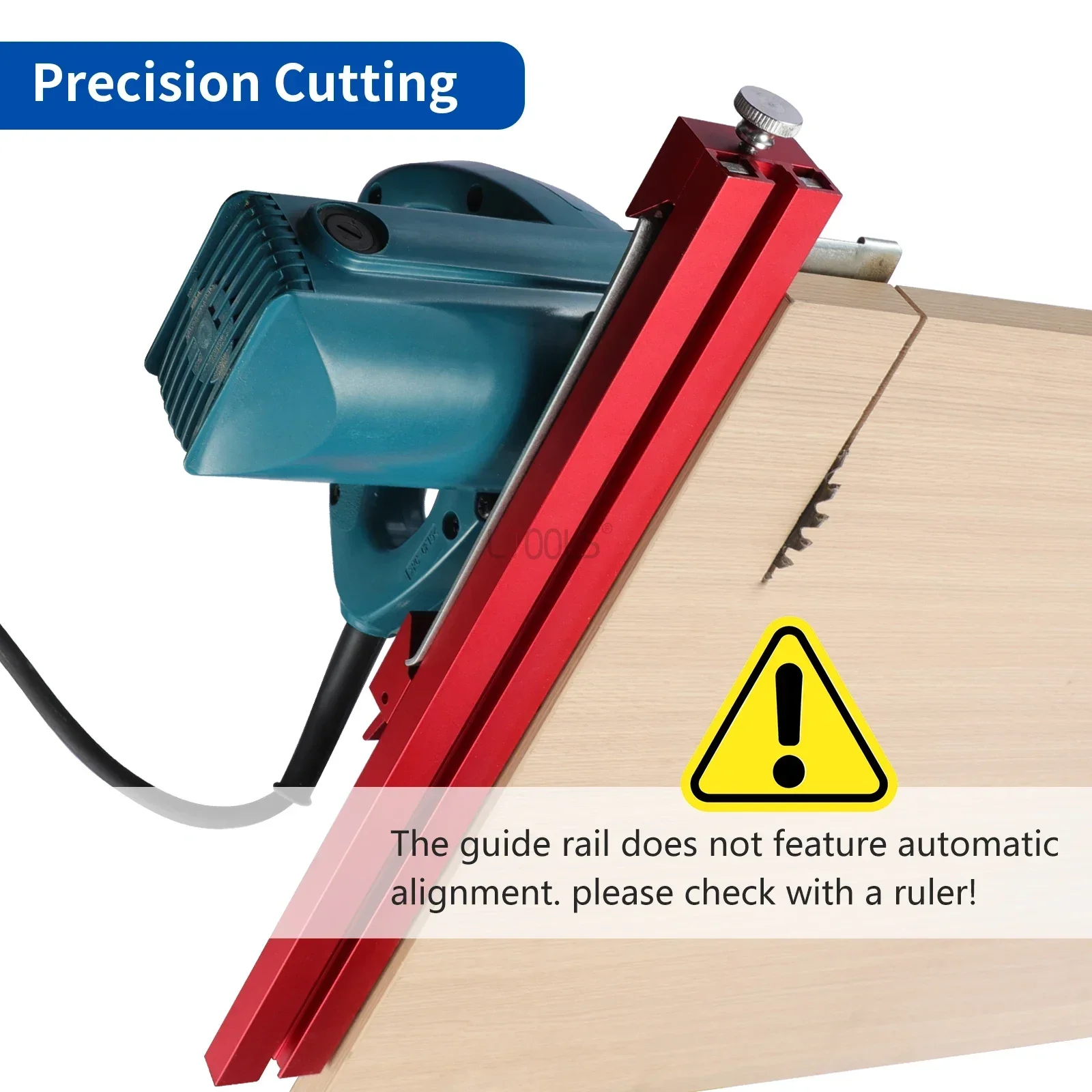 Adjustable Extended Circular Saw Guide Rail Precision Aluminum Alloy Adjustable Cutting Machine Base Guide Woodworking Cutting