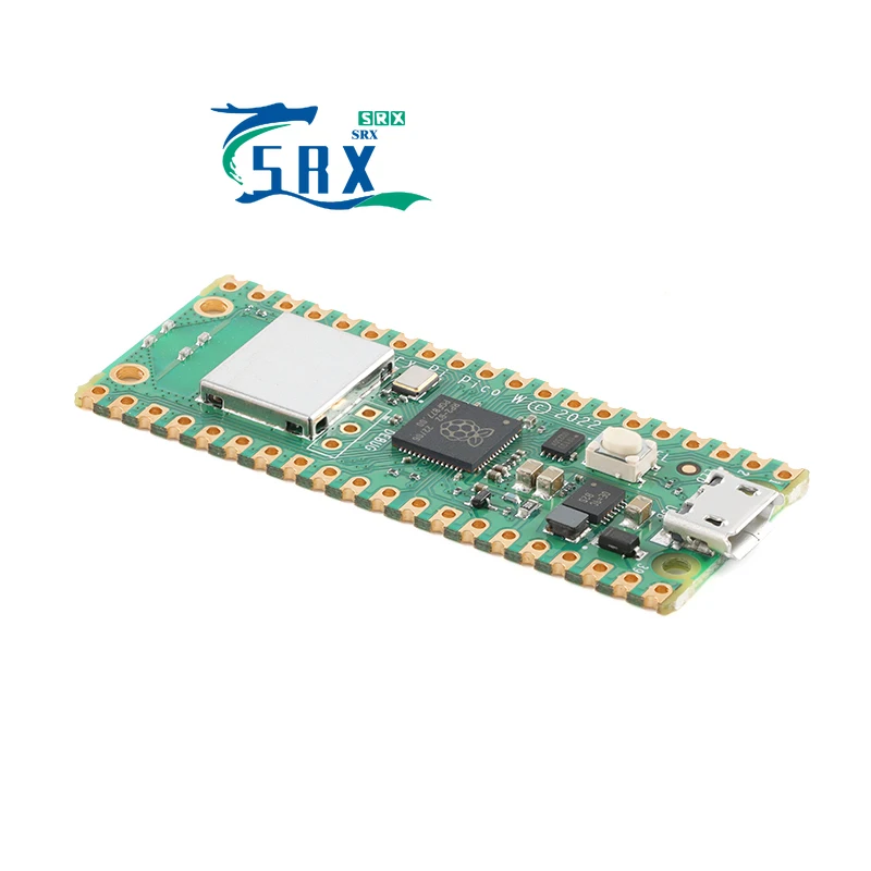 Placa de desenvolvimento de microcontrolador Raspberry Pi Pico W original genuíno RP2040 Dual Core