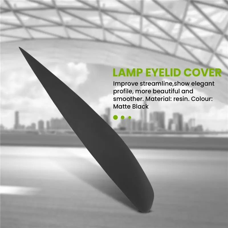 【Top Sale !!】For Lancer Ralliart 2004-2006 Glossy Black Car Sticker Front Headlights Eyebrow Eyelid Trim Cover