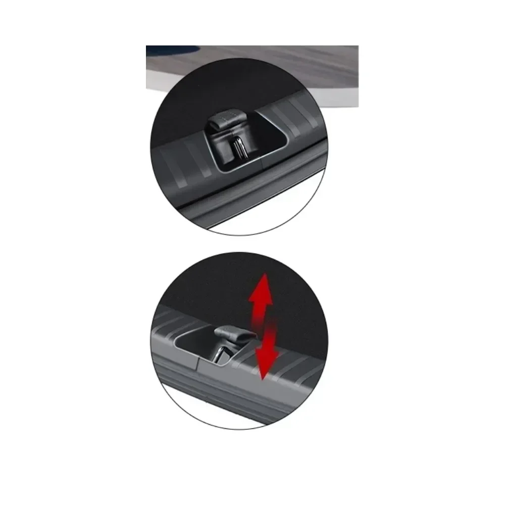 

For TESLA Model Y Car Trunk Door Sill Plate Protector Anti-Scratch Rubber Mouldings Pad Trim Cover Strip Car Rear Bumper Guard