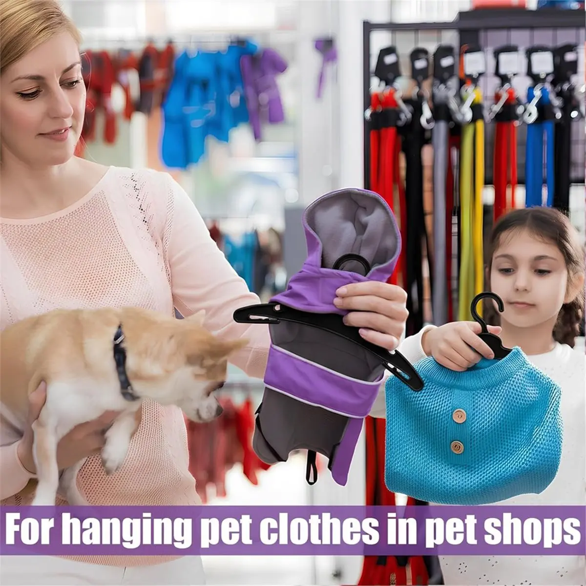 

48 шт. вешалки для одежды для собак шириной 7 дюймов нескользящие пластиковые вешалки для одежды для домашних животных держатель одежды для домашних животных вешалка для пальто черная