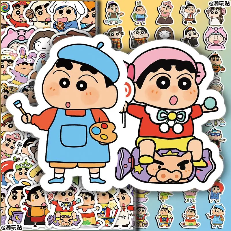 Anime Crayon Shin-chan 103PCS Sticker Cartoon Mobile Phone Case Water Cup DIY Tablet Decoration Waterproof Sticker Gift