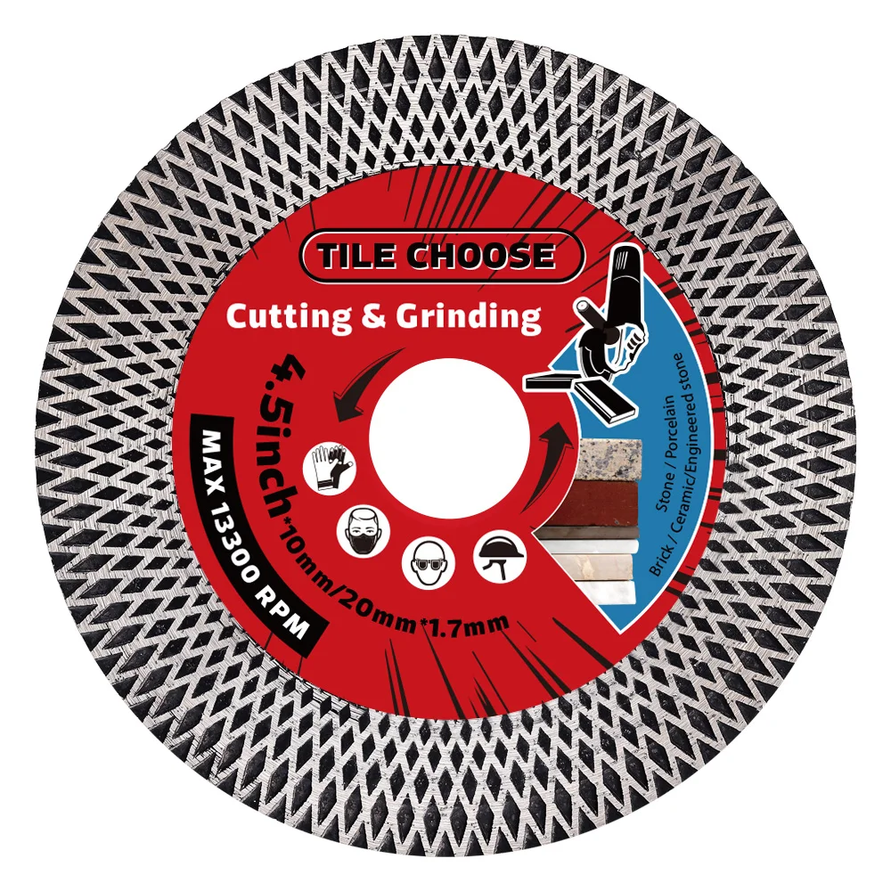 4-inch/5-inch diamond saw blade X type is suitable for jade, crystal, marble, quartz, tiles, bottles, discs, and grinding plates